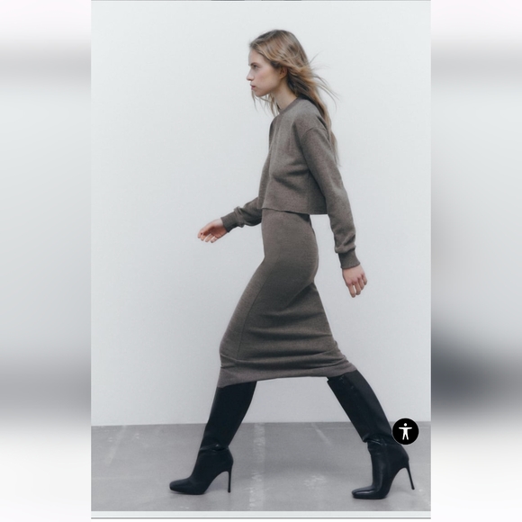 NWT Zara Midi Skirt Set - Picture 2 of 3